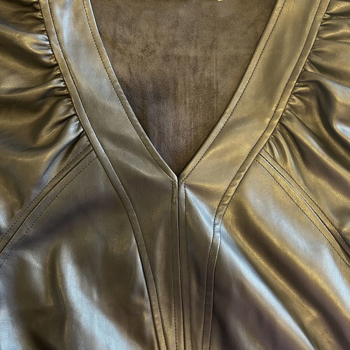 Reserved black faux leather dress size XS like new