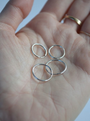 Sterling silver hoop earrings set of 2 pairs like new