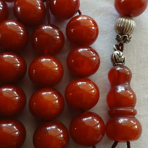 Masticha Bakelite Worry Beads with Silver Elements like new