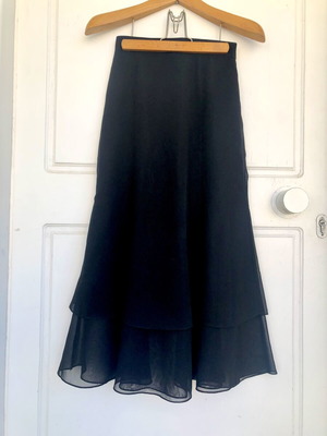 Maxi skirt Tara Vanessa Paris small, like new, black, double layer