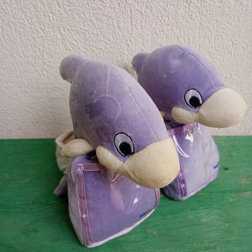 Babylino plush dolphins used, set of 2 collectible dolls