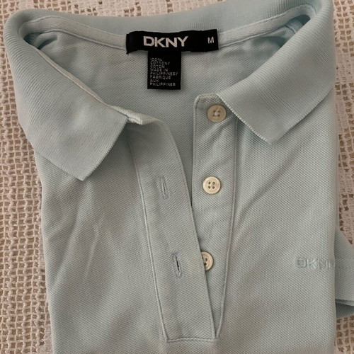 DKNY M women's blouse in sky blue, used!
