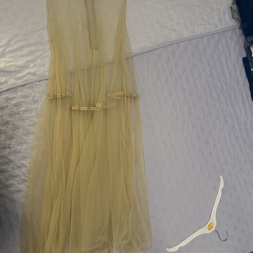 Maxi skirt transparent beige, size M 38 10