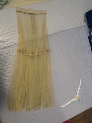 Maxi skirt transparent beige, size M 38 10
