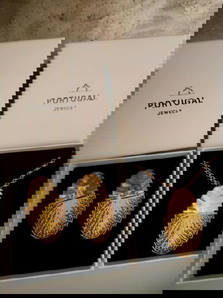 Σετ κοσμημάτων Portugal Jewels – Επιχρυσωμένο Ασήμι (Κολιέ & Σκουλαρίκια) – Αφόρετο