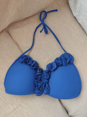 Bikini top Med size 85B like new, blue