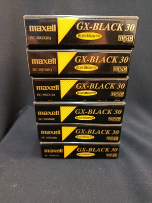 Κασέτες κάμερας Maxell GX-black 30 καινούργιες, λοτ 6