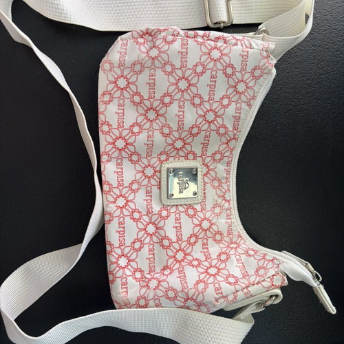 Carpisa crossbody bag used, white and red