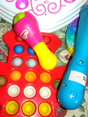 Various used kids toys pack with karaoke and educational items