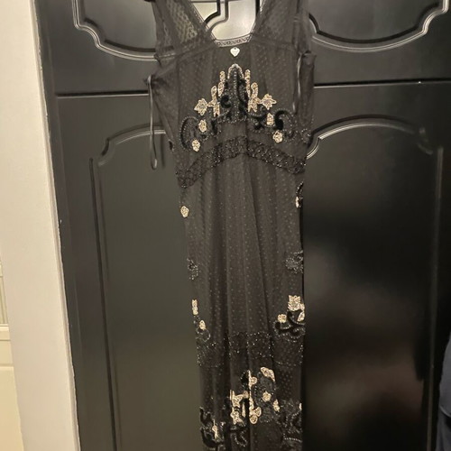 Twinset dress with sequins new, size M 38 10, black and silver