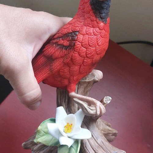 Lefton Decorative Bird Red Cardinal new with base