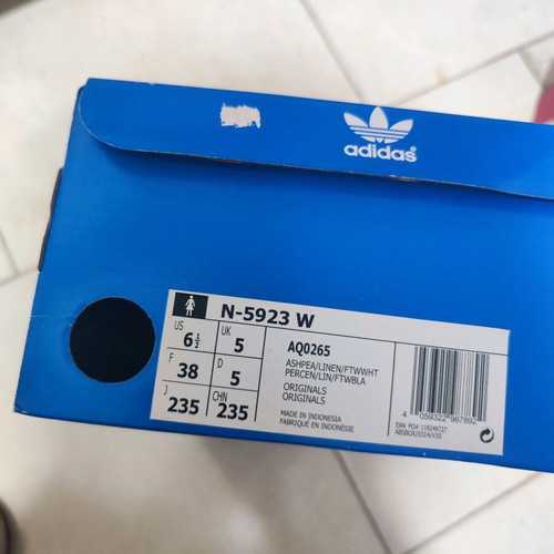 Adidas sneakers size 38 used, beige and pink