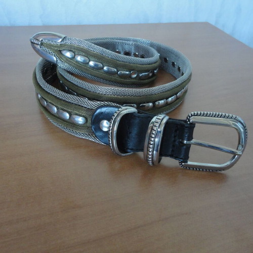 Vintage metal women's belt like new, silver, size 80