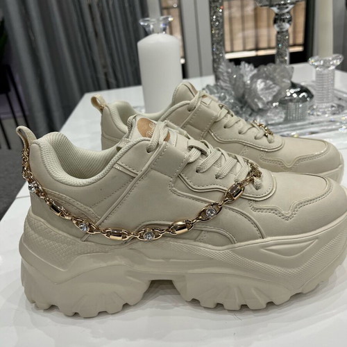 Buffalo women's sneakers like new, beige, size 40