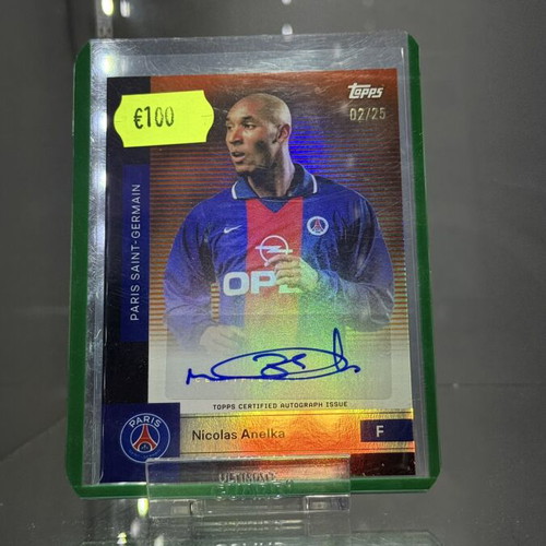 Nicolas Anelka Autograph Card numbered 2/25 like new, Paris Saint-Germain