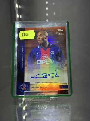Nicolas Anelka Autograph Card numbered 2/25 like new, Paris Saint-Germain