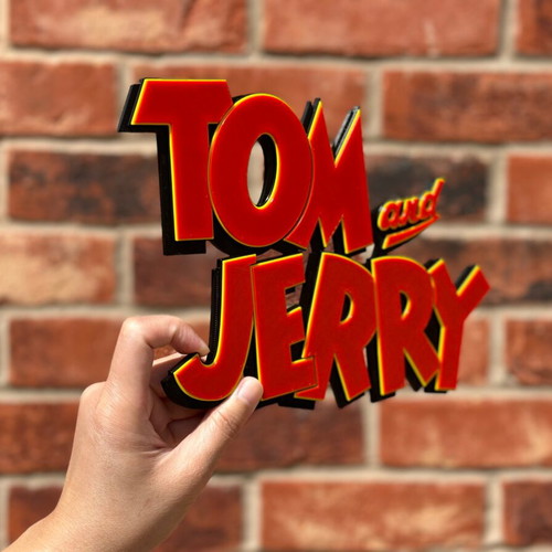 Tom and Jerry logo like new, 25x16.5 cm