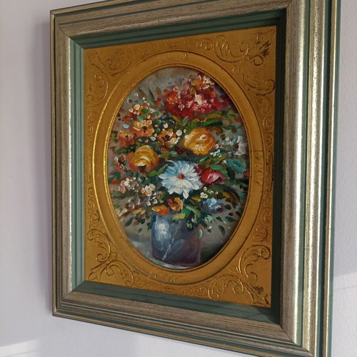 Oil painting like new, 38x32 cm, signed in frame