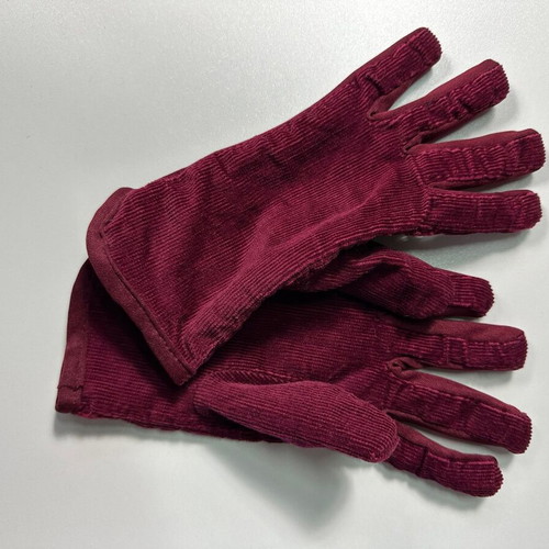 Women's velvet gloves in burgundy new