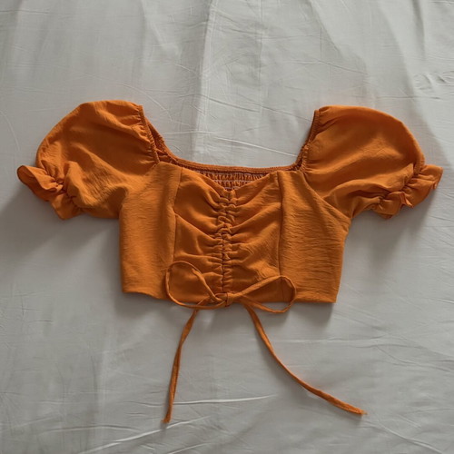 Orange cropped top Gustoso like new, size S-M