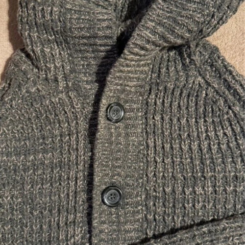 Men's knitted cardigan Nazareno Gabrielli grey like new, size L