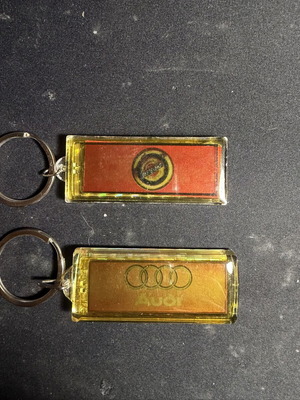 Collectible Audi and Chrysler keychains like new with blinking screen