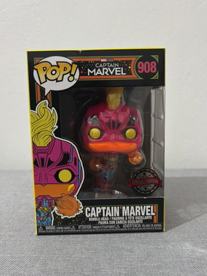 Captain Marvel Funko Pop new Blacklight 908