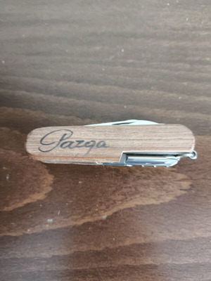 Parga Swiss pocket knife with wooden handle like new