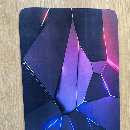 Xxl Gaming Mouse Pad desk mat like new, blue geometric design