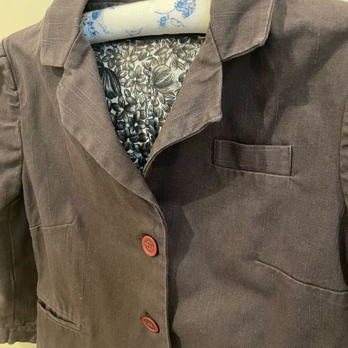Nice Things women's jacket used, brown eggplant color
