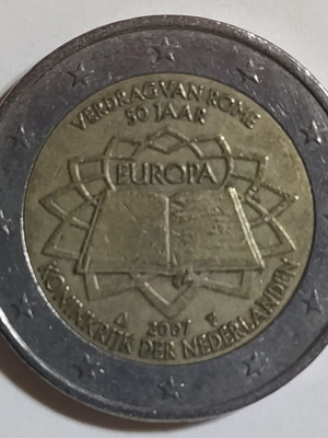 Ολλανδία 2€ 2007 επετειακό δίευρο μεταχειρισμένο