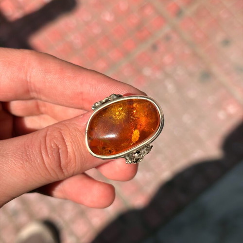 Silver ring 925 used, size 18/58