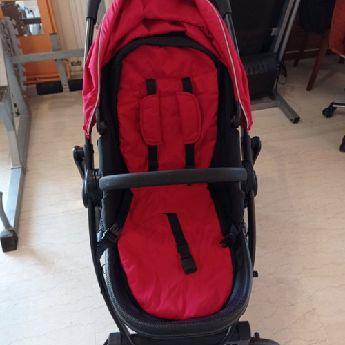 Graco Evo Trio stroller used, red, multifunctional