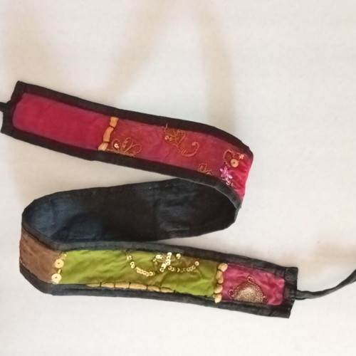 Patchwork Boho Belt used, multicolor, adjustable 120 cm