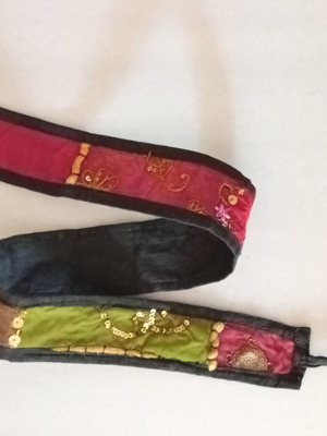 Patchwork Boho Belt used, multicolor, adjustable 120 cm