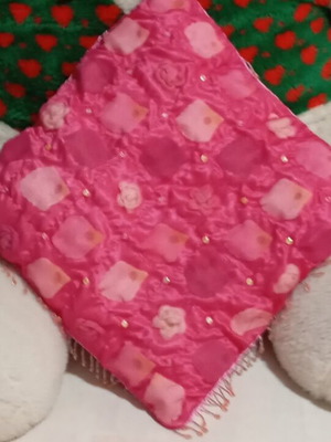 Decorative pillow with bead fringes like new