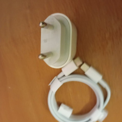 Apple charger with USB-C adapter and original cable