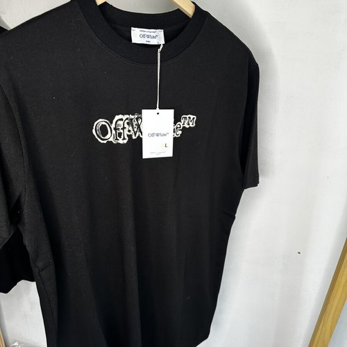 Off White T-shirt cotton black new