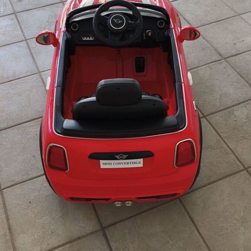 Mini Cooper electric ride-on car for ages 1-3, red
