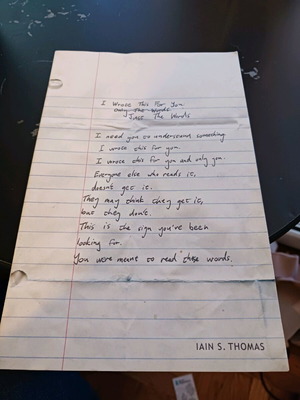 I Wrote This For You: Just The Words poetry book like new