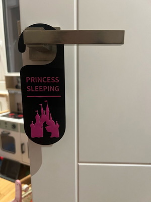 Hanging door sign princess theme new, Sleeping Beauty Aurora