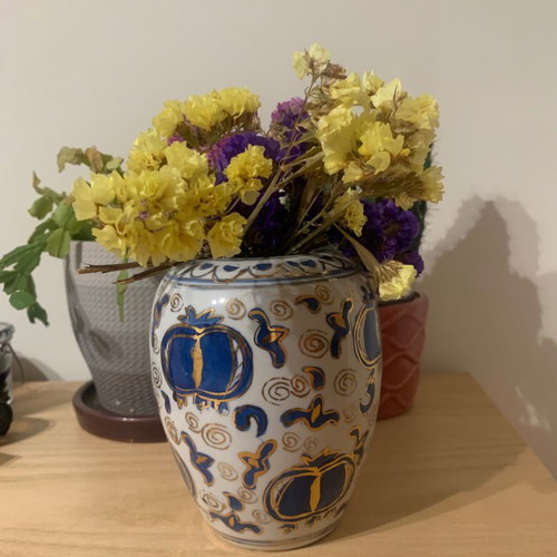 Satsuma porcelain vase retro used