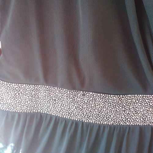 Green dress with lining and tulle, size XXL