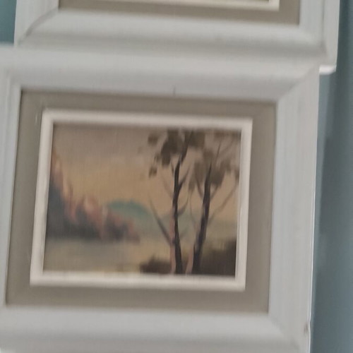 Set of 5 oil paintings like new, 16x13 cm