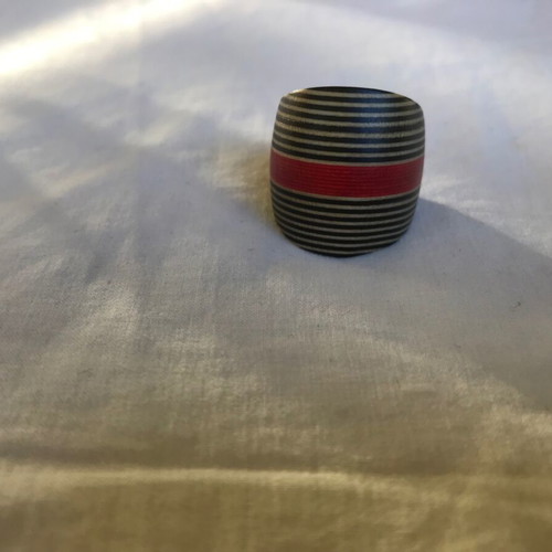 Handmade wooden ring multicolored new 18mm
