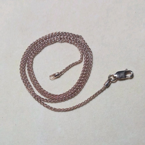 Silver necklace chain 925° gold plated with rose gold, length 45cm