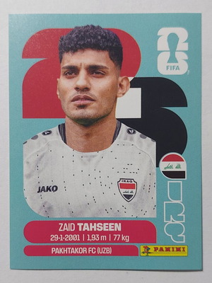 FIFA World Cup 2026 Sticker new, IRQ7 Zaid Tahseen Iraq
