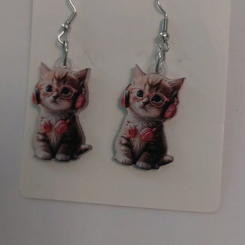 Cat earrings new
