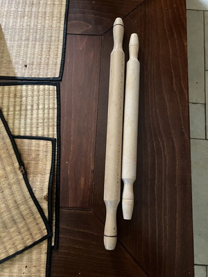 Beech wood rolling pins, set of 2