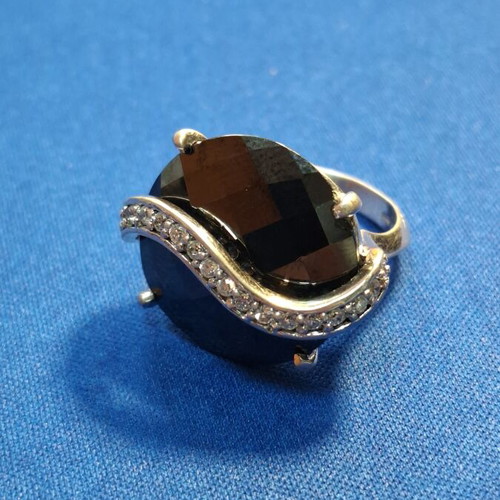 Silver ring with 925 stamp, new, adjustable
